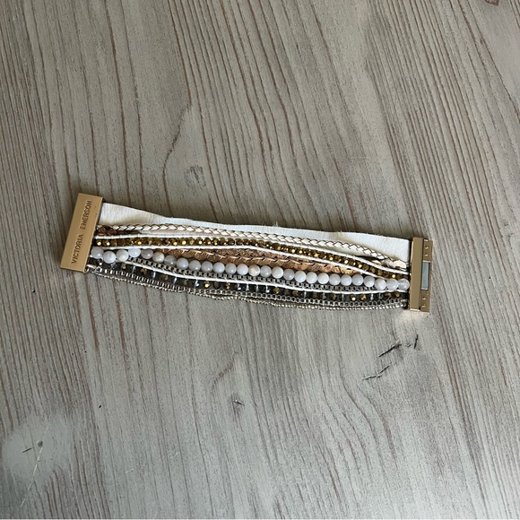 Victoria Emerson Neutral Beaded Wrap Bracelet - Picture 2 of 4